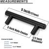 imageProbrico 25 Pack Flat Black Modern Kitchen Handles 3 Inch Hole Centers Cabinet Drawer Pulls Euro T Bar HandlesBlack