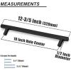 imageProbrico 25 Pack Flat Black Modern Kitchen Handles 3 Inch Hole Centers Cabinet Drawer Pulls Euro T Bar HandlesBlack