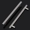 imageProbrico 25 Pack Flat Black Modern Kitchen Handles 3 Inch Hole Centers Cabinet Drawer Pulls Euro T Bar HandlesBrushed Nickel