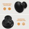 imageProbrico 25 PackBlack Cabinet Knobs Solid Kitchen Closet Dreeer Drawer Pulls and Handles Contemporary Furniture HardwareBlack