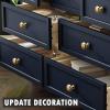 imageProbrico 25 PackBlack Cabinet Knobs Solid Kitchen Closet Dreeer Drawer Pulls and Handles Contemporary Furniture HardwareGold