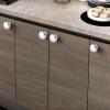 imageProbrico 25 PackBlack Cabinet Knobs Solid Kitchen Closet Dreeer Drawer Pulls and Handles Contemporary Furniture HardwarePolished Chrome