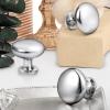 imageProbrico 25 PackBlack Cabinet Knobs Solid Kitchen Closet Dreeer Drawer Pulls and Handles Contemporary Furniture HardwarePolished Chrome