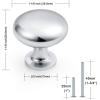 imageProbrico 25 PackBlack Cabinet Knobs Solid Kitchen Closet Dreeer Drawer Pulls and Handles Contemporary Furniture HardwarePolished Chrome