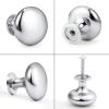 imageProbrico 25 PackBlack Cabinet Knobs Solid Kitchen Closet Dreeer Drawer Pulls and Handles Contemporary Furniture HardwarePolished Chrome