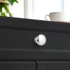 imageProbrico 25 PackBlack Cabinet Knobs Solid Kitchen Closet Dreeer Drawer Pulls and Handles Contemporary Furniture HardwarePolished Chrome