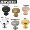 imageProbrico 25 PackBlack Cabinet Knobs Solid Kitchen Closet Dreeer Drawer Pulls and Handles Contemporary Furniture HardwarePolished Chrome