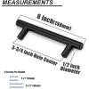 imageProbrico 30 Pack 3 Inch Hole Centers Kitchen Cabinet Handles Euro T Bar Cabinet Pulls Stainless Steel Kitchen Drawer Handles Brushed Nickel Furniture Dresser Cabinet Hardware 5 Inch Total LengthBlack