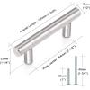imageProbrico 30 Pack 3 Inch Hole Centers Kitchen Cabinet Handles Euro T Bar Cabinet Pulls Stainless Steel Kitchen Drawer Handles Brushed Nickel Furniture Dresser Cabinet Hardware 5 Inch Total LengthBrushed Nickel