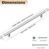 imageProbrico 30 Pack 3 Inch Hole Centers Kitchen Cabinet Handles Euro T Bar Cabinet Pulls Stainless Steel Kitchen Drawer Handles Brushed Nickel Furniture Dresser Cabinet Hardware 5 Inch Total LengthPolished Chrome