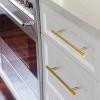 imageProbrico 30 Pack 3 Inch Hole Centers Kitchen Cabinet Handles Euro T Bar Cabinet Pulls Stainless Steel Kitchen Drawer Handles Brushed Nickel Furniture Dresser Cabinet Hardware 5 Inch Total LengthGold