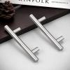 imageProbrico 30 Pack 3 Inch Hole Centers Kitchen Cabinet Handles Euro T Bar Cabinet Pulls Stainless Steel Kitchen Drawer Handles Brushed Nickel Furniture Dresser Cabinet Hardware 5 Inch Total LengthBrushed Nickel