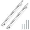 imageProbrico 30 Pack 3 Inch Hole Centers Kitchen Cabinet Handles Euro T Bar Cabinet Pulls Stainless Steel Kitchen Drawer Handles Brushed Nickel Furniture Dresser Cabinet Hardware 5 Inch Total LengthPolished Chrome
