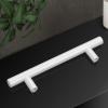 imageProbrico 30 Pack 3 Inch Hole Centers Kitchen Cabinet Handles Euro T Bar Cabinet Pulls Stainless Steel Kitchen Drawer Handles Brushed Nickel Furniture Dresser Cabinet Hardware 5 Inch Total LengthWhite