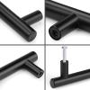 imageProbrico 30 Pack 3 Inch Hole Centers Kitchen Cabinet Handles Euro T Bar Cabinet Pulls Stainless Steel Kitchen Drawer Handles Brushed Nickel Furniture Dresser Cabinet Hardware 5 Inch Total LengthBlack
