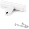 imageProbrico 30 Pack 3 Inch Hole Centers Kitchen Cabinet Handles Euro T Bar Cabinet Pulls Stainless Steel Kitchen Drawer Handles Brushed Nickel Furniture Dresser Cabinet Hardware 5 Inch Total LengthWhite