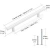 imageProbrico 30 Pack 3 Inch Hole Centers Kitchen Cabinet Handles Euro T Bar Cabinet Pulls Stainless Steel Kitchen Drawer Handles Brushed Nickel Furniture Dresser Cabinet Hardware 5 Inch Total LengthWhite