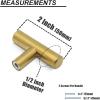 imageProbrico 30 Pack 3 Inch Hole Centers Kitchen Cabinet Handles Euro T Bar Cabinet Pulls Stainless Steel Kitchen Drawer Handles Brushed Nickel Furniture Dresser Cabinet Hardware 5 Inch Total LengthGold
