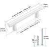imageProbrico 30 Pack 3 Inch Hole Centers Kitchen Cabinet Handles Euro T Bar Cabinet Pulls Stainless Steel Kitchen Drawer Handles Brushed Nickel Furniture Dresser Cabinet Hardware 5 Inch Total LengthWhite