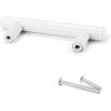 imageProbrico 30 Pack 3 Inch Hole Centers Kitchen Cabinet Handles Euro T Bar Cabinet Pulls Stainless Steel Kitchen Drawer Handles Brushed Nickel Furniture Dresser Cabinet Hardware 5 Inch Total LengthWhite