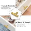 imageProbrico 30 Pack 3 Inch Hole Centers Kitchen Cabinet Handles Euro T Bar Cabinet Pulls Stainless Steel Kitchen Drawer Handles Brushed Nickel Furniture Dresser Cabinet Hardware 5 Inch Total LengthGold