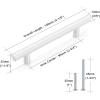 imageProbrico 30 Pack 3 Inch Hole Centers Kitchen Cabinet Handles Euro T Bar Cabinet Pulls Stainless Steel Kitchen Drawer Handles Brushed Nickel Furniture Dresser Cabinet Hardware 5 Inch Total LengthWhite