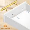 imageProbrico 30 Pack 3 Inch Hole Centers Kitchen Cabinet Handles Euro T Bar Cabinet Pulls Stainless Steel Kitchen Drawer Handles Brushed Nickel Furniture Dresser Cabinet Hardware 5 Inch Total LengthGold