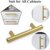 imageProbrico 5 Pack 10quot Center to Center Black Modern Cabinet Pulls Stainless Steel Cabinet Hardware Bedroom Drawer Pull Kitchen Cabinet T Bar Handle Dresser PullsGold