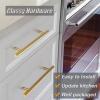 imageProbrico 5 Pack 10quot Center to Center Black Modern Cabinet Pulls Stainless Steel Cabinet Hardware Bedroom Drawer Pull Kitchen Cabinet T Bar Handle Dresser PullsGold