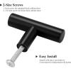 imageProbrico 5 Pack 10quot Center to Center Black Modern Cabinet Pulls Stainless Steel Cabinet Hardware Bedroom Drawer Pull Kitchen Cabinet T Bar Handle Dresser PullsBlack