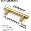 imageProbrico 5 Pack 10quot Center to Center Black Modern Cabinet Pulls Stainless Steel Cabinet Hardware Bedroom Drawer Pull Kitchen Cabinet T Bar Handle Dresser PullsGold