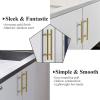 imageProbrico 5 Pack 10quot Center to Center Black Modern Cabinet Pulls Stainless Steel Cabinet Hardware Bedroom Drawer Pull Kitchen Cabinet T Bar Handle Dresser PullsGold