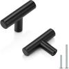 imageProbrico 5 Pack 10quot Center to Center Black Modern Cabinet Pulls Stainless Steel Cabinet Hardware Bedroom Drawer Pull Kitchen Cabinet T Bar Handle Dresser PullsBlack
