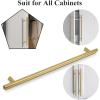 imageProbrico 5 Pack 10quot Center to Center Black Modern Cabinet Pulls Stainless Steel Cabinet Hardware Bedroom Drawer Pull Kitchen Cabinet T Bar Handle Dresser PullsGold