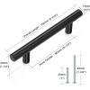 imageProbrico 5 Pack 10quot Center to Center Black Modern Cabinet Pulls Stainless Steel Cabinet Hardware Bedroom Drawer Pull Kitchen Cabinet T Bar Handle Dresser PullsBlack