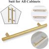 imageProbrico 5 Pack 10quot Center to Center Black Modern Cabinet Pulls Stainless Steel Cabinet Hardware Bedroom Drawer Pull Kitchen Cabinet T Bar Handle Dresser PullsGold