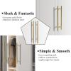 imageProbrico 5 Pack 10quot Center to Center Black Modern Cabinet Pulls Stainless Steel Cabinet Hardware Bedroom Drawer Pull Kitchen Cabinet T Bar Handle Dresser PullsGold