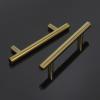 imageProbrico 5 Pack 10quot Center to Center Black Modern Cabinet Pulls Stainless Steel Cabinet Hardware Bedroom Drawer Pull Kitchen Cabinet T Bar Handle Dresser PullsGold