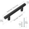 imageProbrico 5 Pack 10quot Center to Center Black Modern Cabinet Pulls Stainless Steel Cabinet Hardware Bedroom Drawer Pull Kitchen Cabinet T Bar Handle Dresser PullsBlack