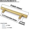 imageProbrico 5 Pack 10quot Center to Center Black Modern Cabinet Pulls Stainless Steel Cabinet Hardware Bedroom Drawer Pull Kitchen Cabinet T Bar Handle Dresser PullsGold