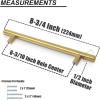 imageProbrico 5 Pack 10quot Center to Center Black Modern Cabinet Pulls Stainless Steel Cabinet Hardware Bedroom Drawer Pull Kitchen Cabinet T Bar Handle Dresser PullsGold
