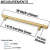 imageProbrico 5 Pack 10quot Center to Center Black Modern Cabinet Pulls Stainless Steel Cabinet Hardware Bedroom Drawer Pull Kitchen Cabinet T Bar Handle Dresser PullsGold