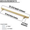imageProbrico 5 Pack 10quot Center to Center Black Modern Cabinet Pulls Stainless Steel Cabinet Hardware Bedroom Drawer Pull Kitchen Cabinet T Bar Handle Dresser PullsGold