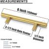 imageProbrico 5 Pack 10quot Center to Center Black Modern Cabinet Pulls Stainless Steel Cabinet Hardware Bedroom Drawer Pull Kitchen Cabinet T Bar Handle Dresser PullsGold