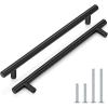 imageProbrico 5 Pack 10quot Center to Center Black Modern Cabinet Pulls Stainless Steel Cabinet Hardware Bedroom Drawer Pull Kitchen Cabinet T Bar Handle Dresser PullsBlack
