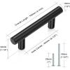 imageProbrico 5 Pack 10quot Center to Center Black Modern Cabinet Pulls Stainless Steel Cabinet Hardware Bedroom Drawer Pull Kitchen Cabinet T Bar Handle Dresser PullsBlack