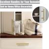 imageProbrico 5 Pack 10quot Center to Center Black Modern Cabinet Pulls Stainless Steel Cabinet Hardware Bedroom Drawer Pull Kitchen Cabinet T Bar Handle Dresser PullsGold