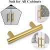 imageProbrico 5 Pack 10quot Center to Center Black Modern Cabinet Pulls Stainless Steel Cabinet Hardware Bedroom Drawer Pull Kitchen Cabinet T Bar Handle Dresser PullsGold
