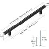 imageProbrico 5 Pack 10quot Center to Center Black Modern Cabinet Pulls Stainless Steel Cabinet Hardware Bedroom Drawer Pull Kitchen Cabinet T Bar Handle Dresser PullsBlack
