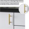 imageProbrico 5 Pack 10quot Center to Center Black Modern Cabinet Pulls Stainless Steel Cabinet Hardware Bedroom Drawer Pull Kitchen Cabinet T Bar Handle Dresser PullsGold